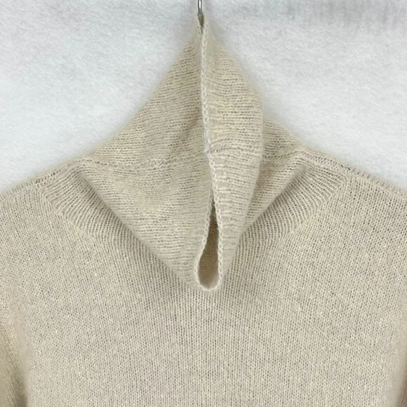 Lou & Grey Turtleneck Sweater Tunic Neutral Minimalist Academia Oversize Soft XS - Picture 3 of 7